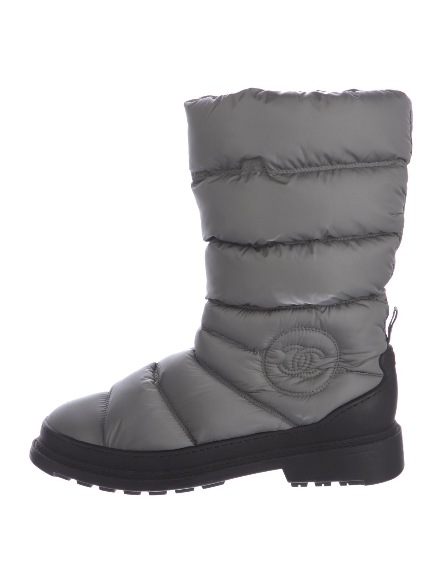 Chanel Interlocking CC Logo Nylon Boots