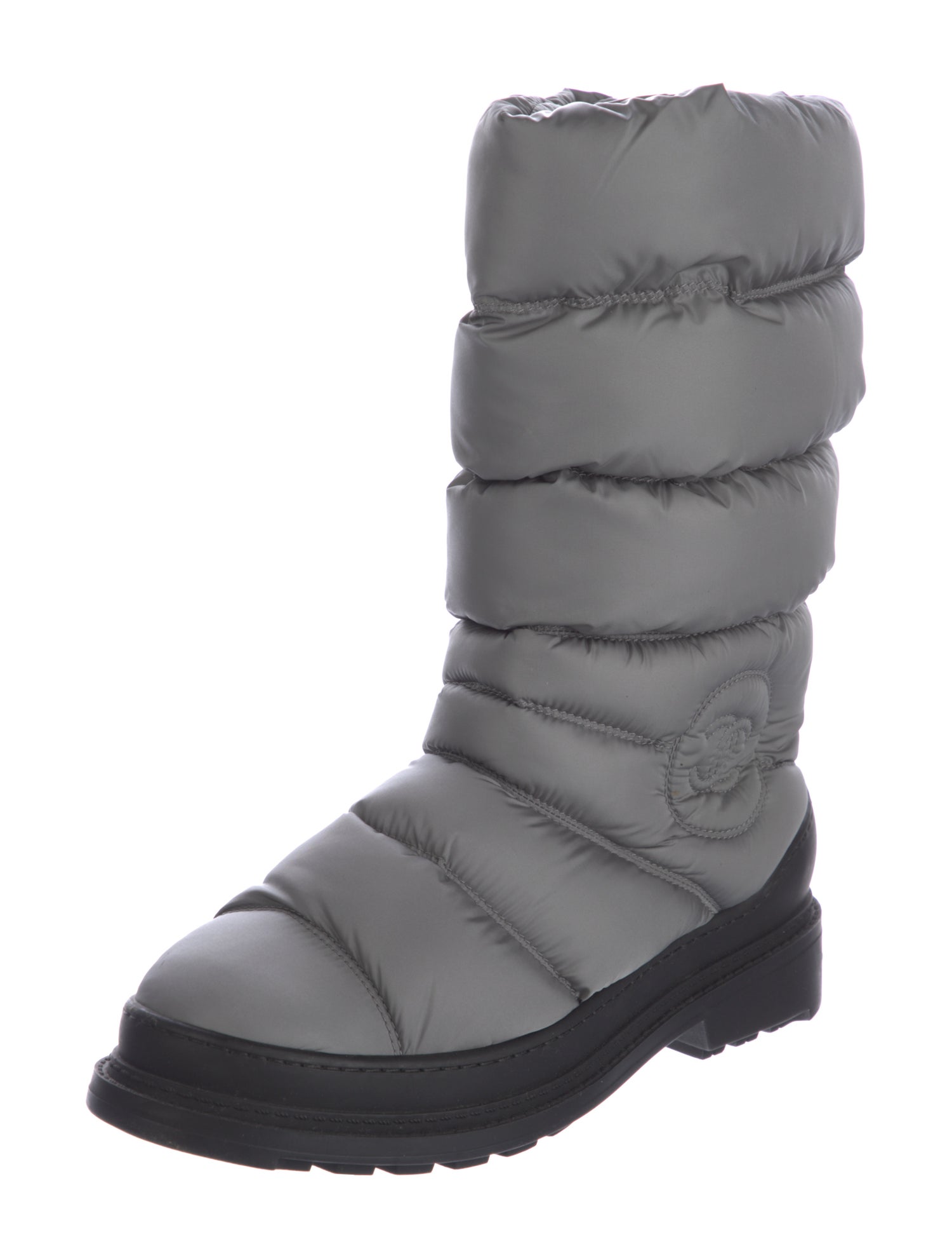 Chanel Interlocking CC Logo Nylon Boots