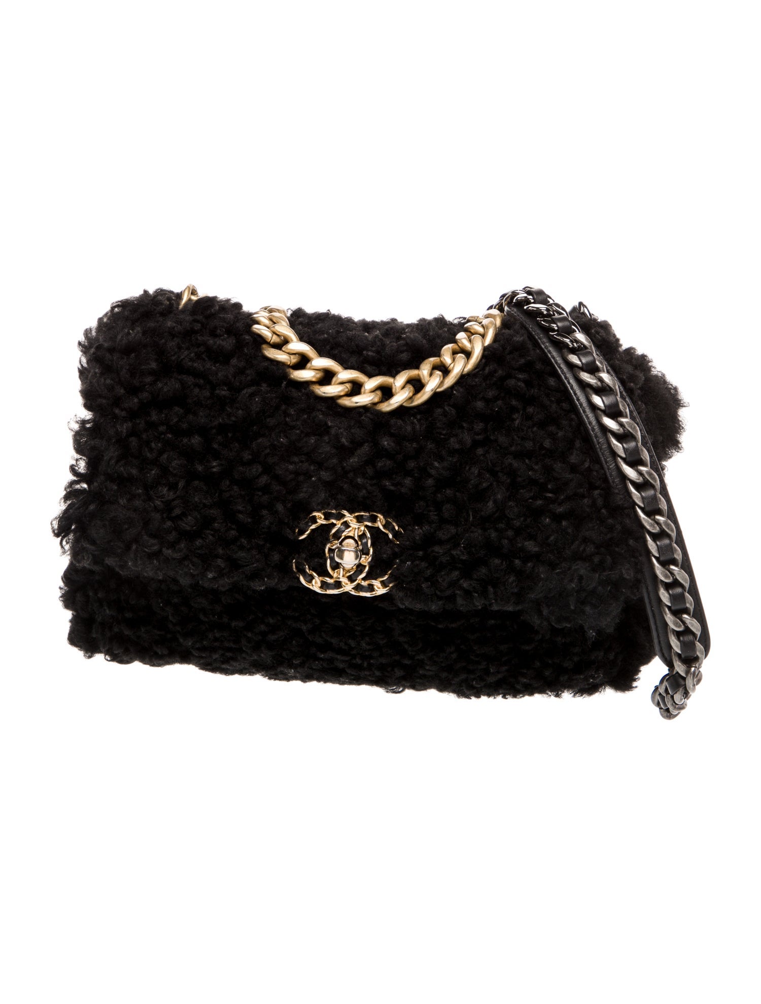 Chanel Medium Shearling 19 Flap Bag