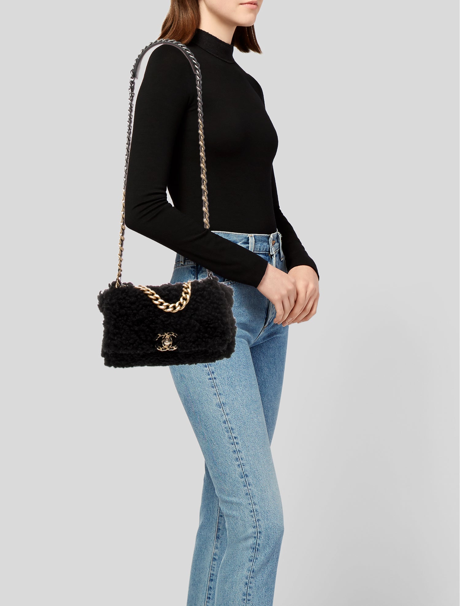 Chanel Medium Shearling 19 Flap Bag