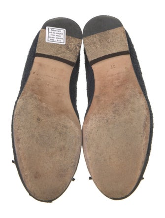 Chanel Interlocking CC Logo Tweed Ballet Flats