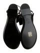 Chanel Interlocking CC Logo Leather T-Strap Sandals