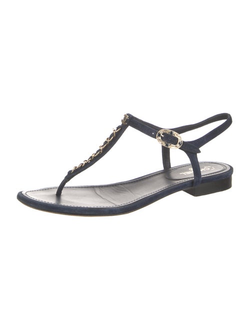 Chanel 2020 Interlocking CC Logo T-Strap Sandals