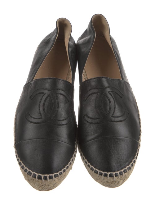 Chanel Interlocking CC Logo Lambskin Espadrilles