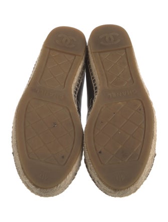 Chanel Interlocking CC Logo Lambskin Espadrilles