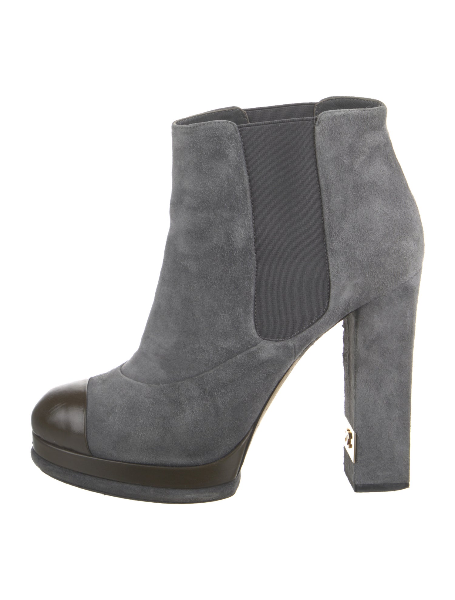 Chanel 2013 Interlocking CC Logo Chelsea Boots