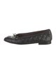 Chanel Interlocking CC Logo Leather Ballet Flats