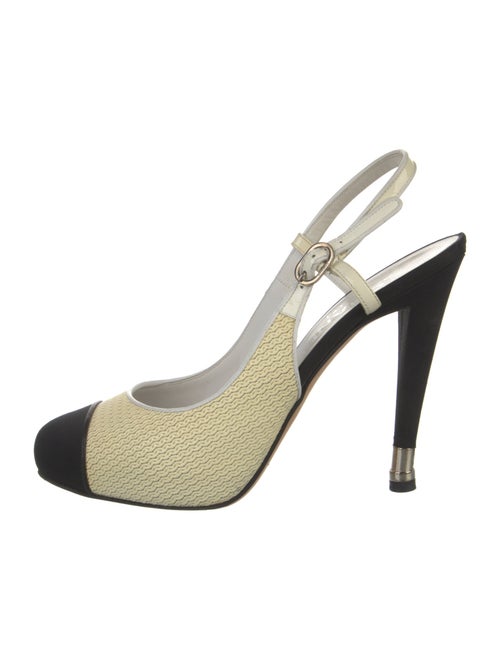 Chanel 2012 Interlocking CC Logo Slingback Pumps