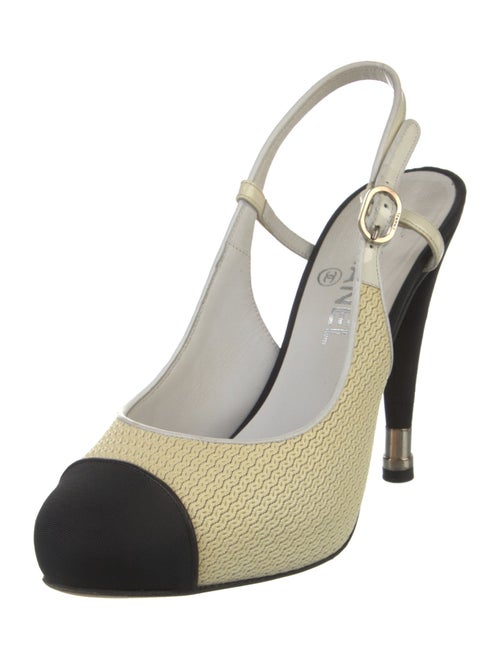Chanel 2012 Interlocking CC Logo Slingback Pumps