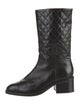 Chanel Interlocking CC Logo Leather Boots