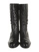 Chanel Interlocking CC Logo Leather Boots