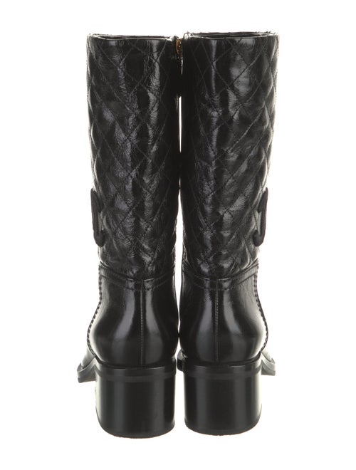 Chanel Interlocking CC Logo Leather Boots
