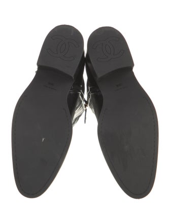Chanel Interlocking CC Logo Leather Boots