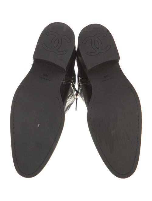 Chanel Interlocking CC Logo Leather Boots