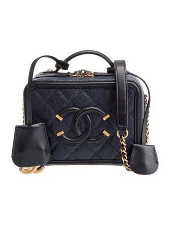 Chanel Small Filigree Vanity Case