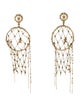 Chanel Faux Pearl CC Dreamcatcher Drop Earrings