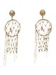 Chanel Faux Pearl CC Dreamcatcher Drop Earrings
