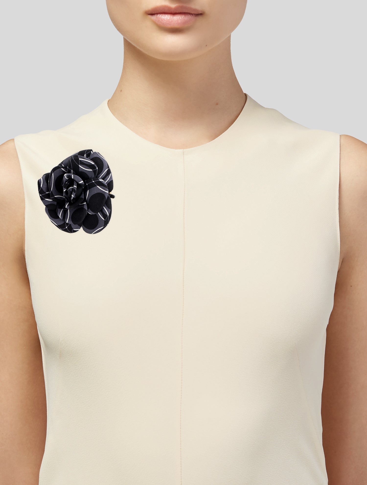 Chanel Silk Camélia Brooch