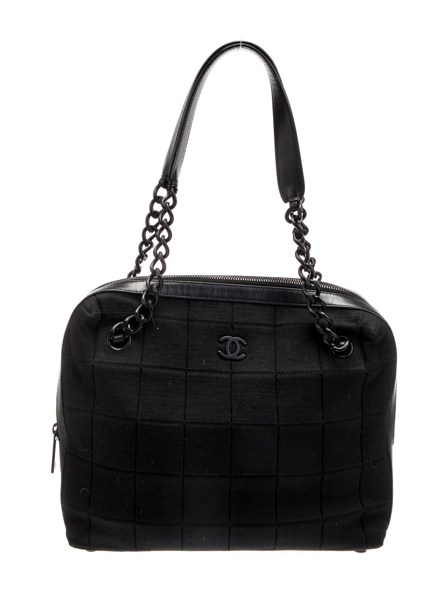 Chanel Jersey Knit Chocolate Bar Handle Bag