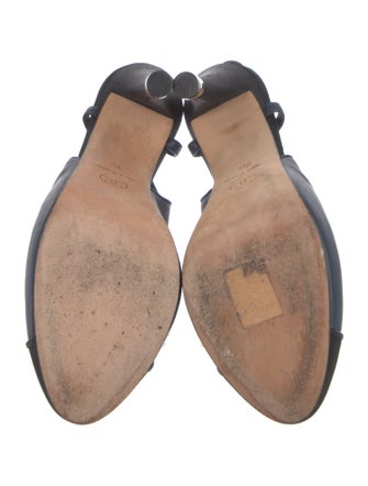 Chanel Interlocking CC Logo Leather Slingback Pumps