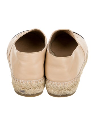 Chanel Interlocking CC Logo Leather Espadrilles