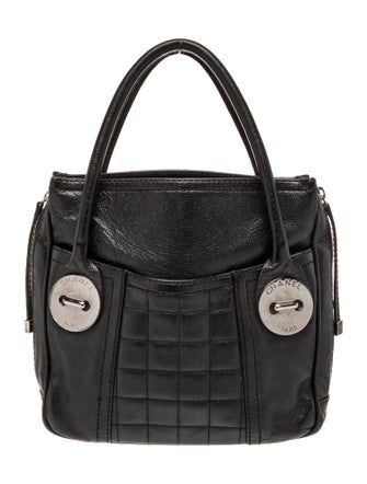 Chanel Square Quilt Button Handle Bag