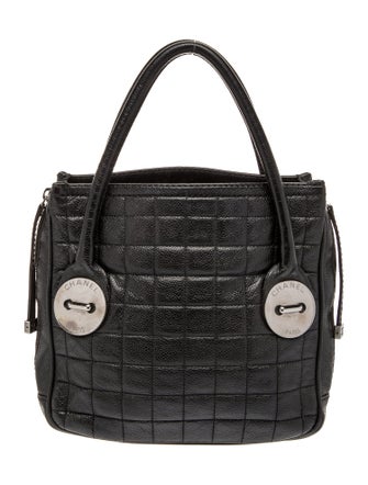 Chanel Square Quilt Button Handle Bag
