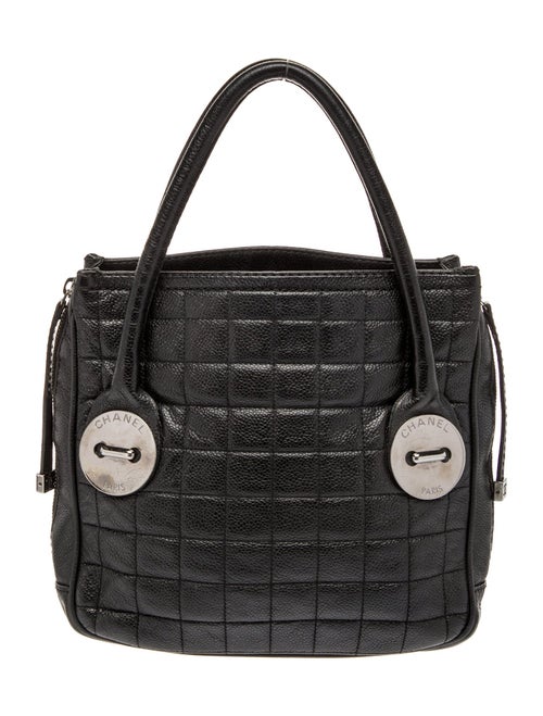 Chanel Square Quilt Button Handle Bag