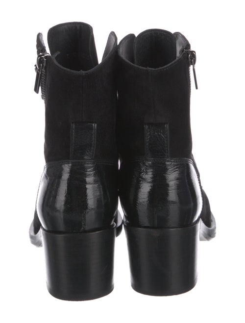 Chanel Interlocking CC Logo Suede Combat Boots