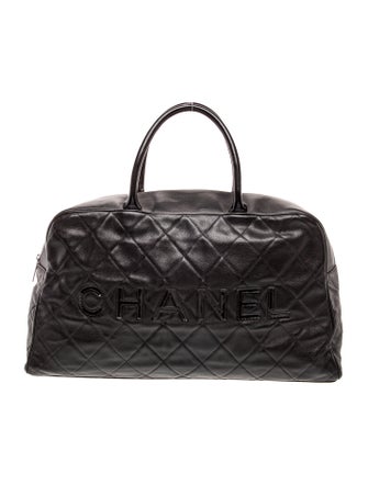 Chanel Quilted Logo Bowler Bag