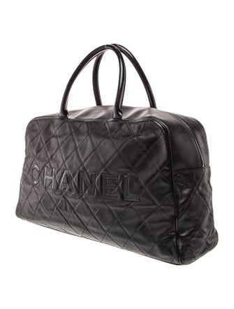 Chanel Quilted Logo Bowler Bag