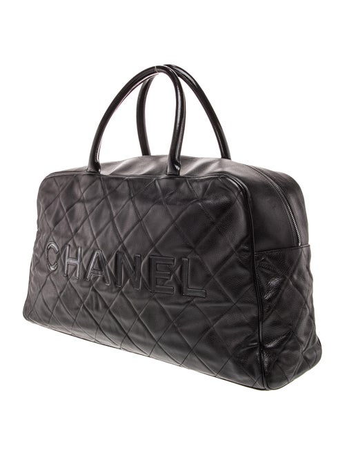 Chanel Quilted Logo Bowler Bag