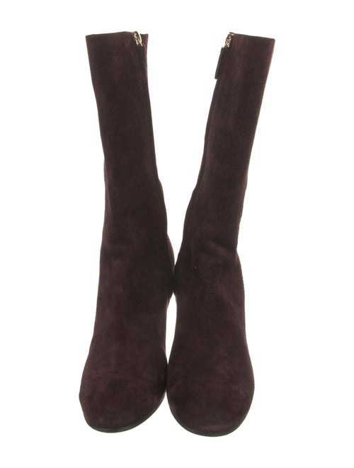 Chanel Interlocking CC Logo Suede Boots