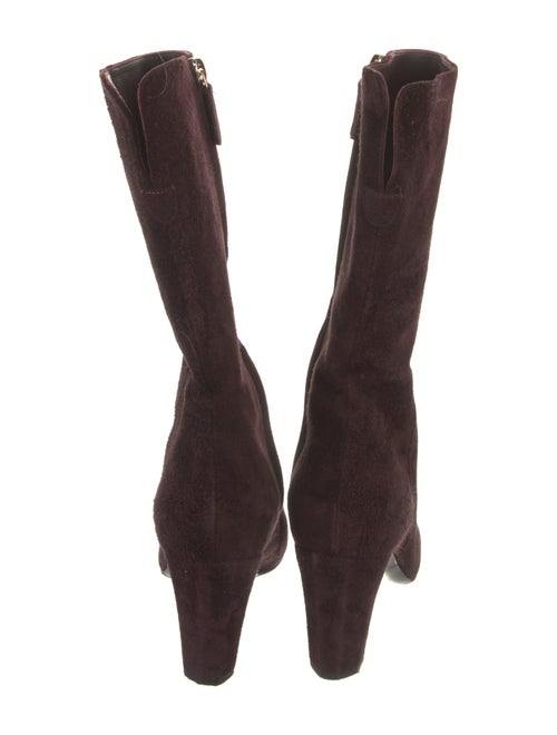 Chanel Interlocking CC Logo Suede Boots