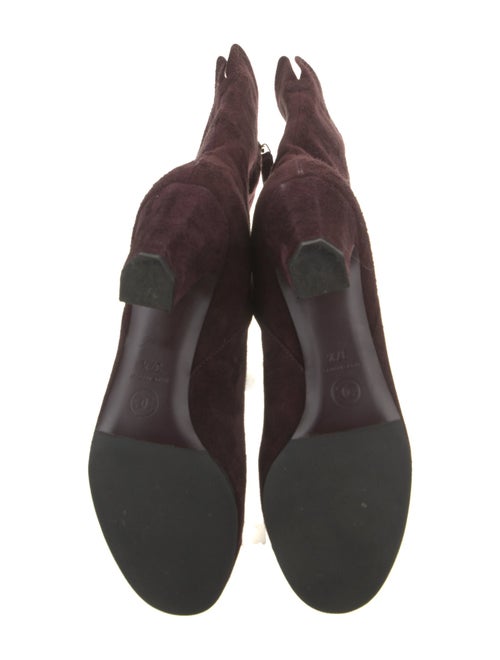 Chanel Interlocking CC Logo Suede Boots