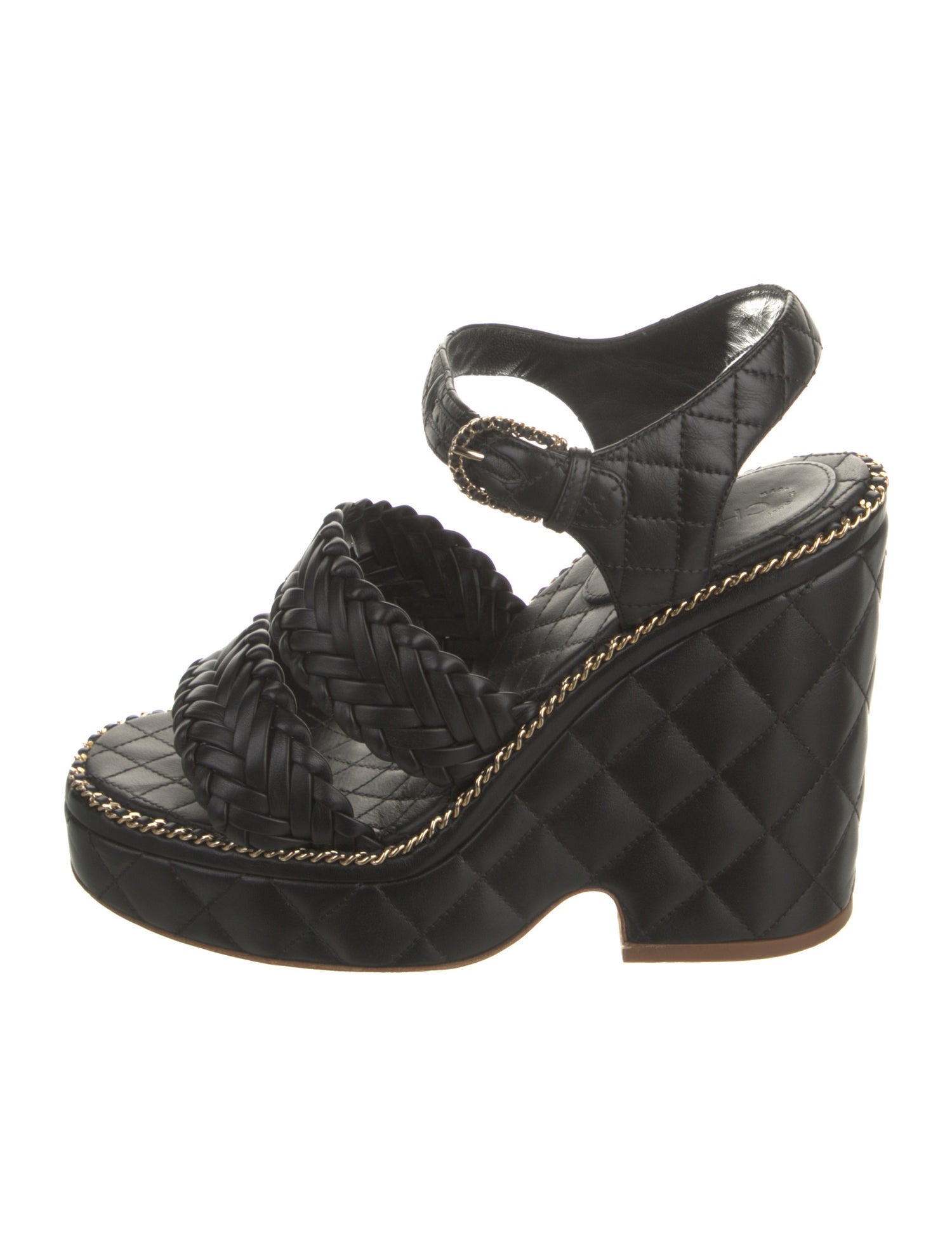 Chanel 2015 Interlocking CC Logo Sandals