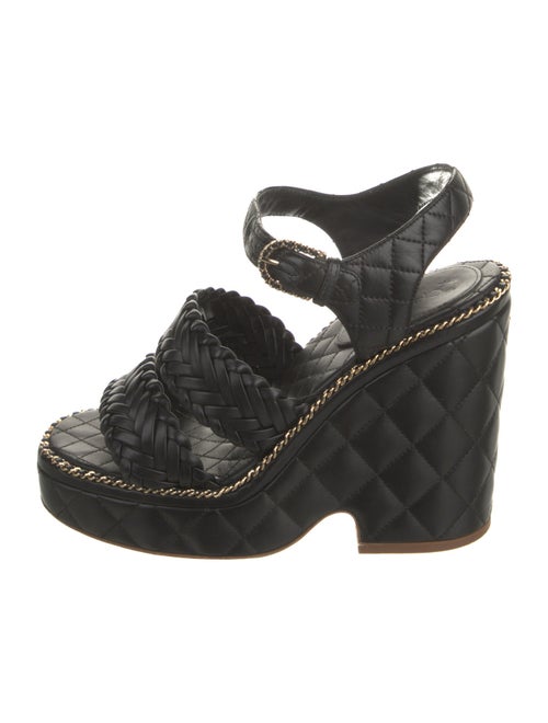 Chanel 2015 Interlocking CC Logo Sandals