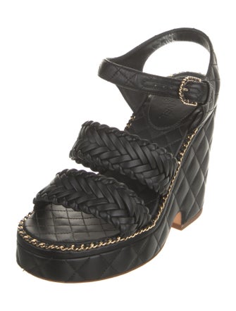 Chanel 2015 Interlocking CC Logo Sandals