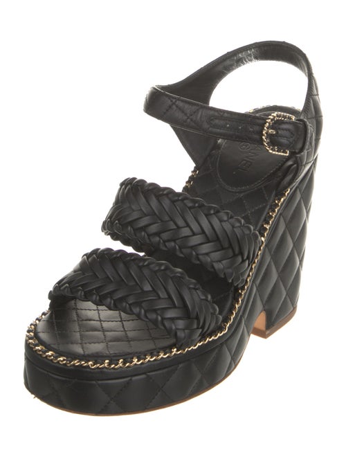 Chanel 2015 Interlocking CC Logo Sandals