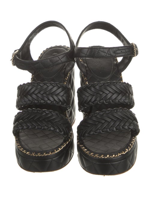 Chanel 2015 Interlocking CC Logo Sandals