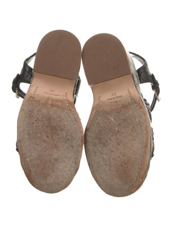 Chanel 2015 Interlocking CC Logo Sandals