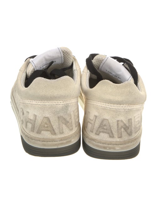 Chanel Interlocking CC Logo Suede Sneakers