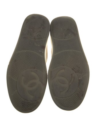Chanel Interlocking CC Logo Suede Sneakers