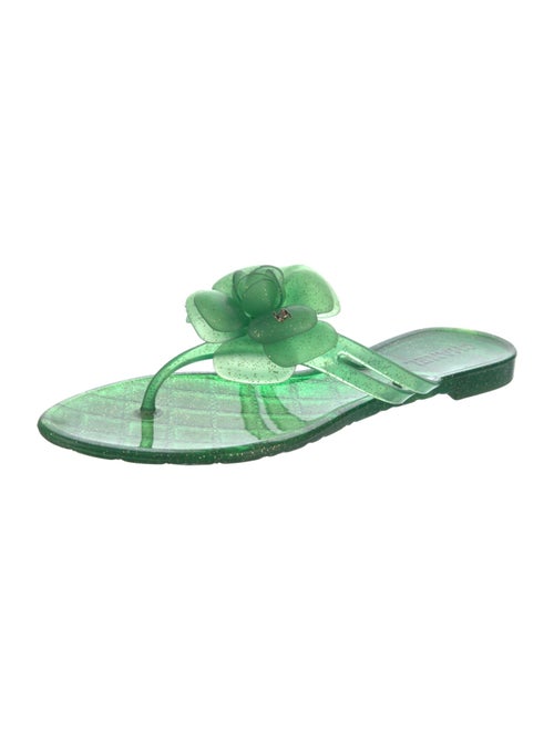 Chanel Interlocking CC Logo Rubber Slides