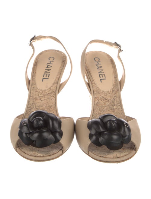 Chanel 2014 Interlocking CC Logo Slingback Sandals