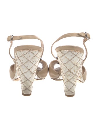 Chanel 2014 Interlocking CC Logo Slingback Sandals