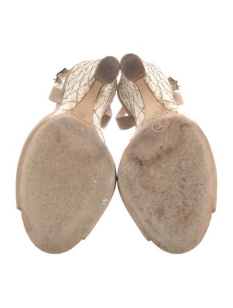 Chanel 2014 Interlocking CC Logo Slingback Sandals