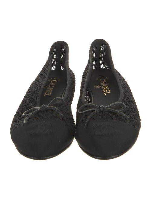 Chanel Interlocking CC Logo Mesh Ballet Flats