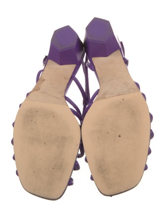 Chanel Interlocking CC Logo Leather Slingback Sandals