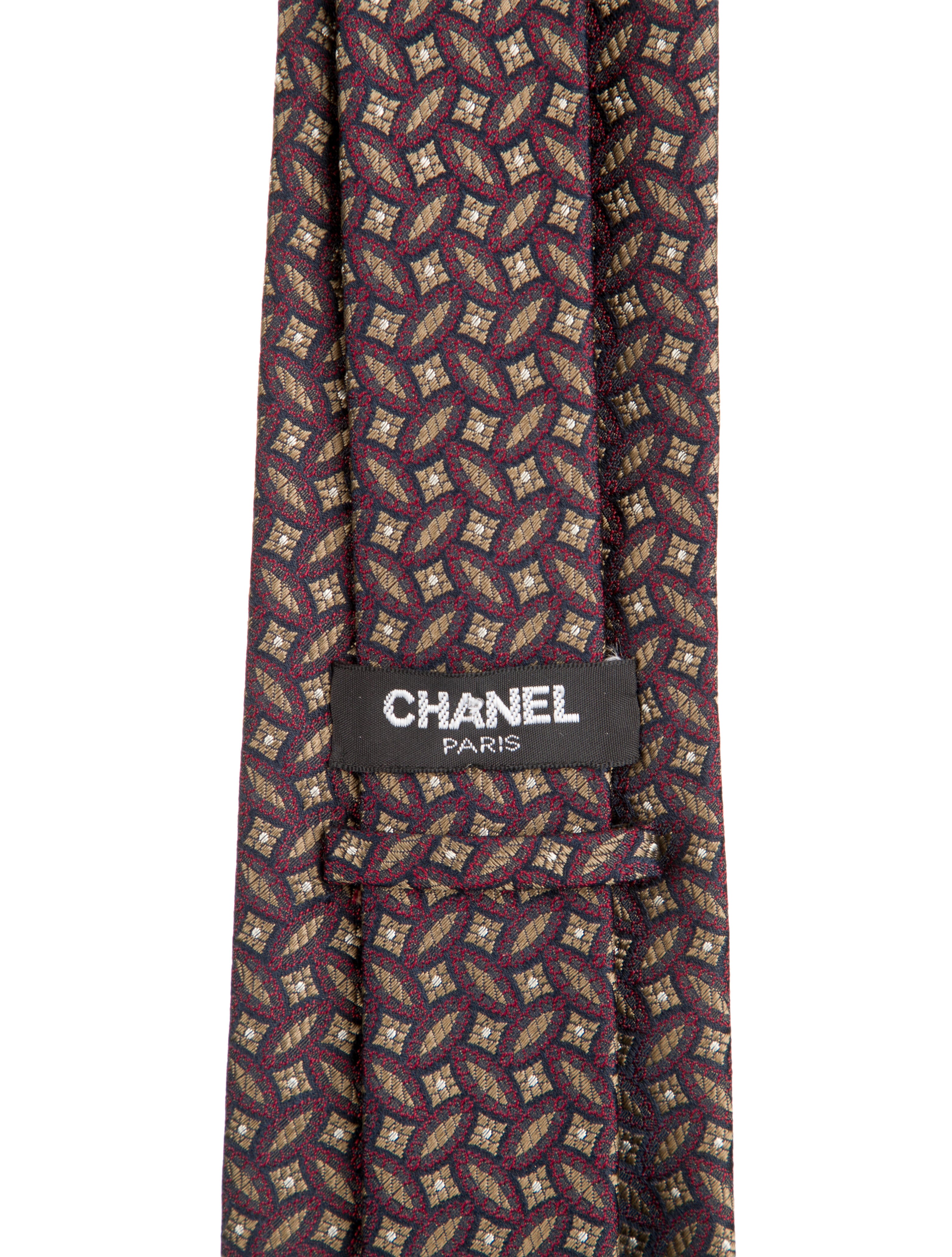 Chanel Printed Silk Tie